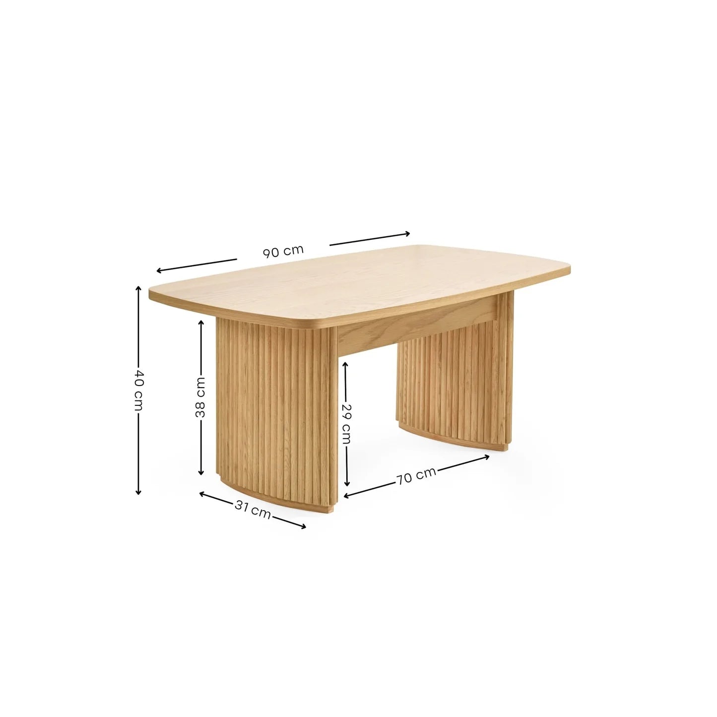Julian Bowen Louis Compact Coffee Table Size-Better Bed Company