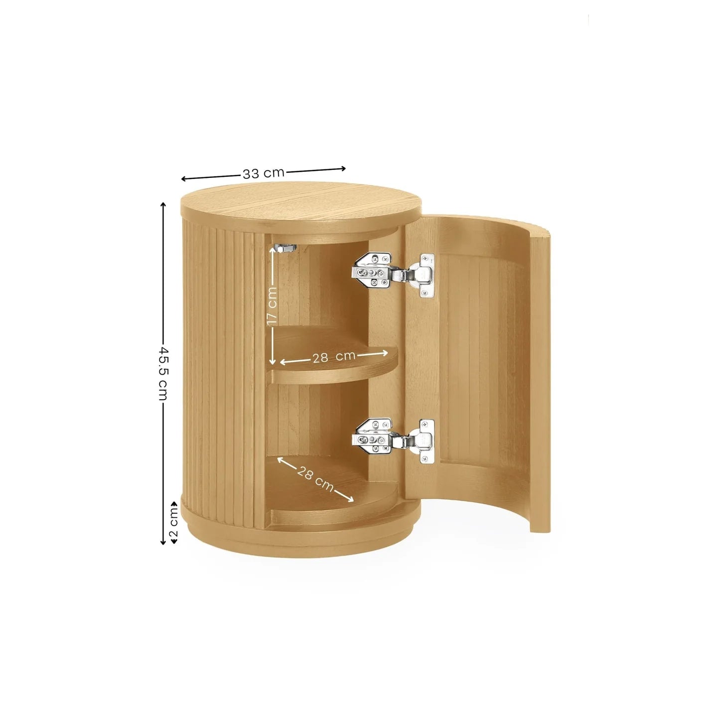 Julian Bowen Louis Side Table With Door Size-Better Bed Company