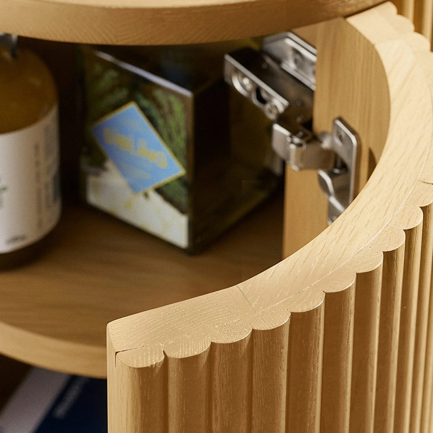 Julian Bowen Louis Side Table With Door Deatail-Better Bed Company