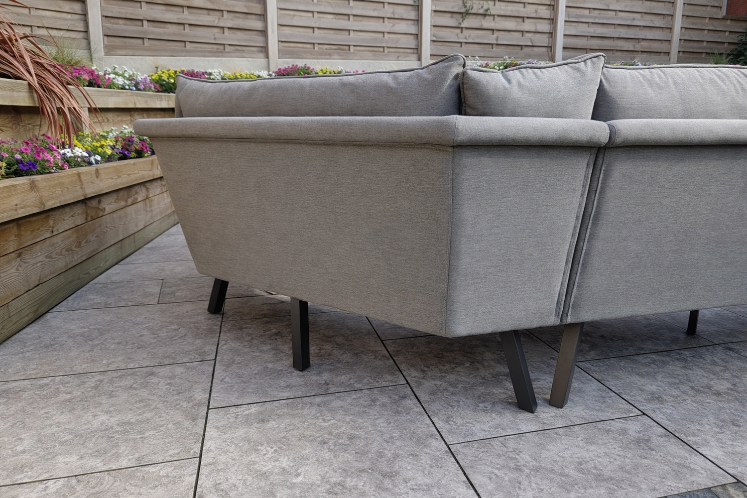 Signature Weave Luna U shape fabric sofa with Gas Fire Pit Table-Better Bed Company