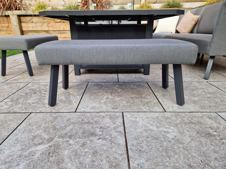 Signature Weave Luna L shape fabric sofa with Gas Fire Pit Table-Better Bed Company