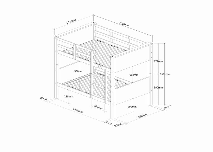 Lolly Wooden Bunk Bed-Better Bed Company