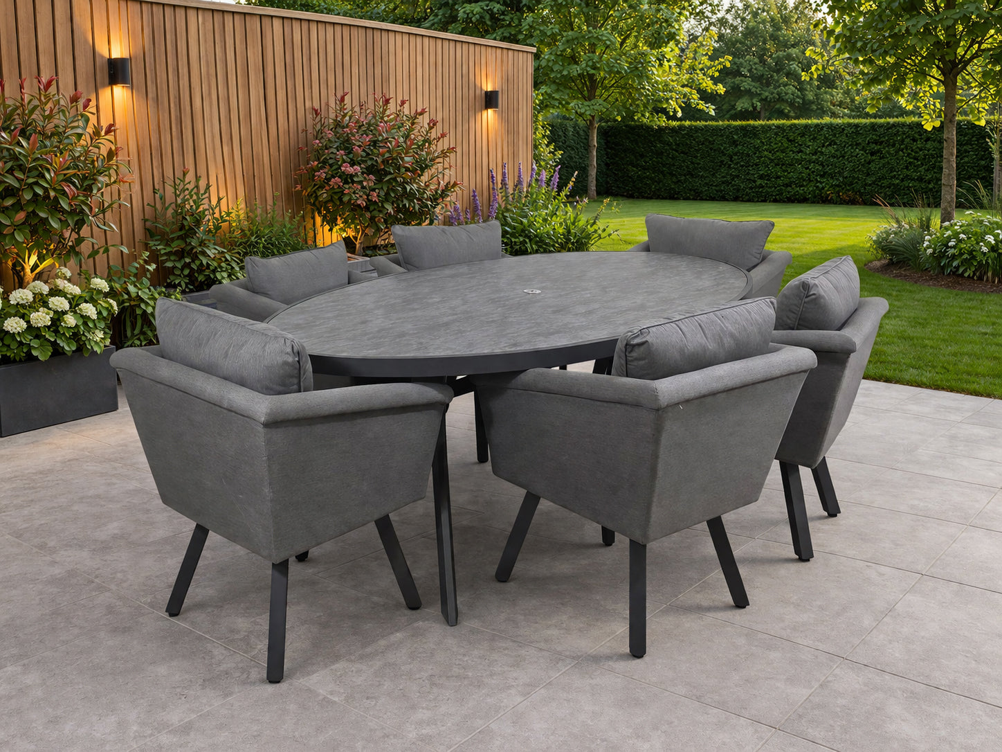 Signature Weave Luna Oval Table And 6 Chairs Set-Better Bed Company
