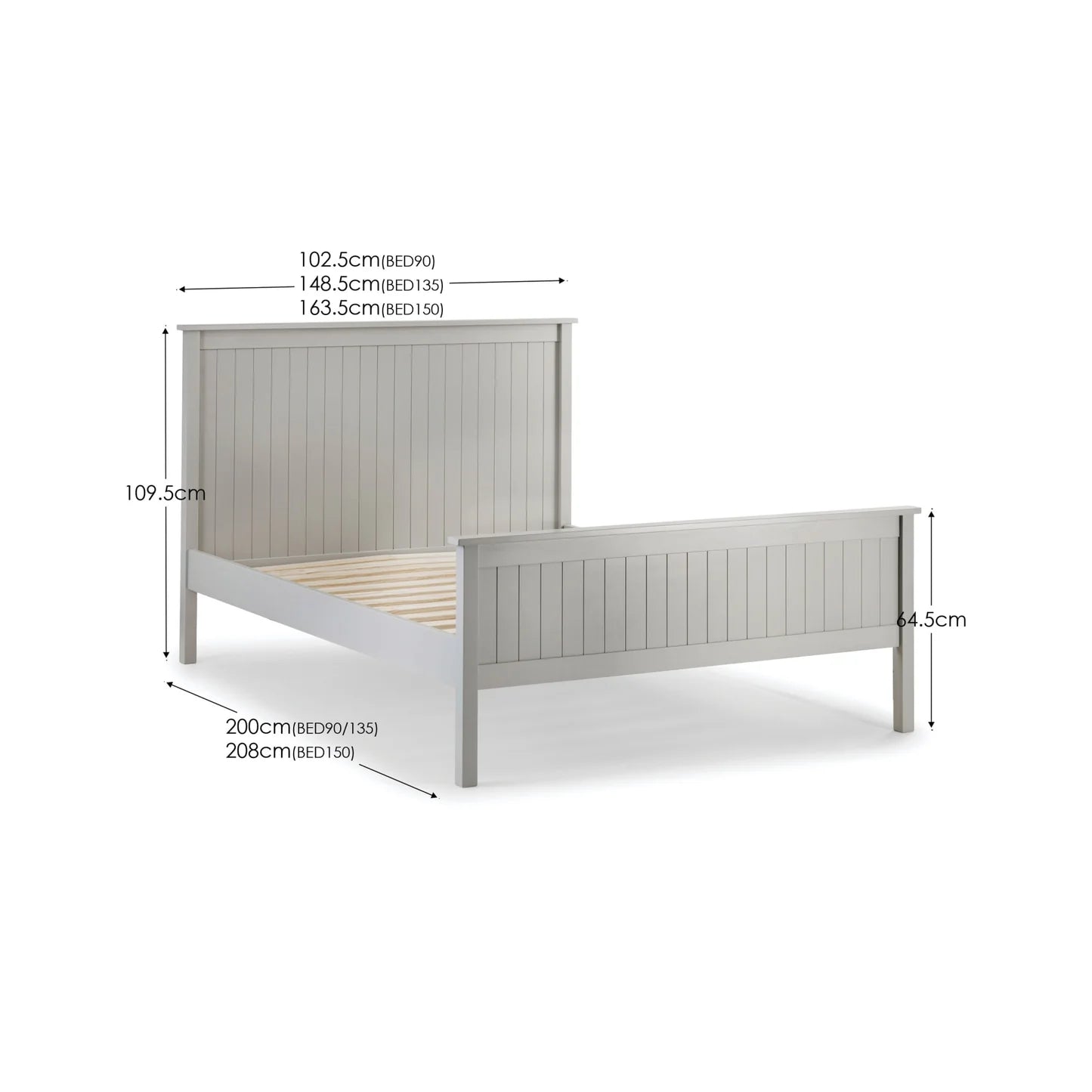 Julian Bowen Maine Bed Frame Dimensions-Better Bed Company