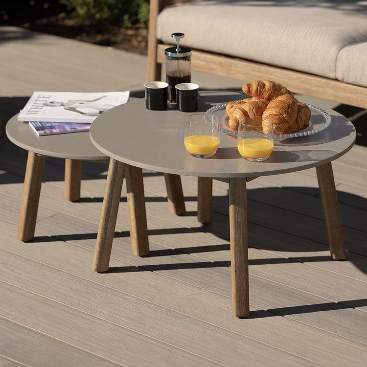 Maze Martinique 3 Seat Lounge Set Table Close Up-Better Bed Company