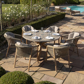 Maze Martinique 6 Seat Round Dining Set-Better Bed Company
