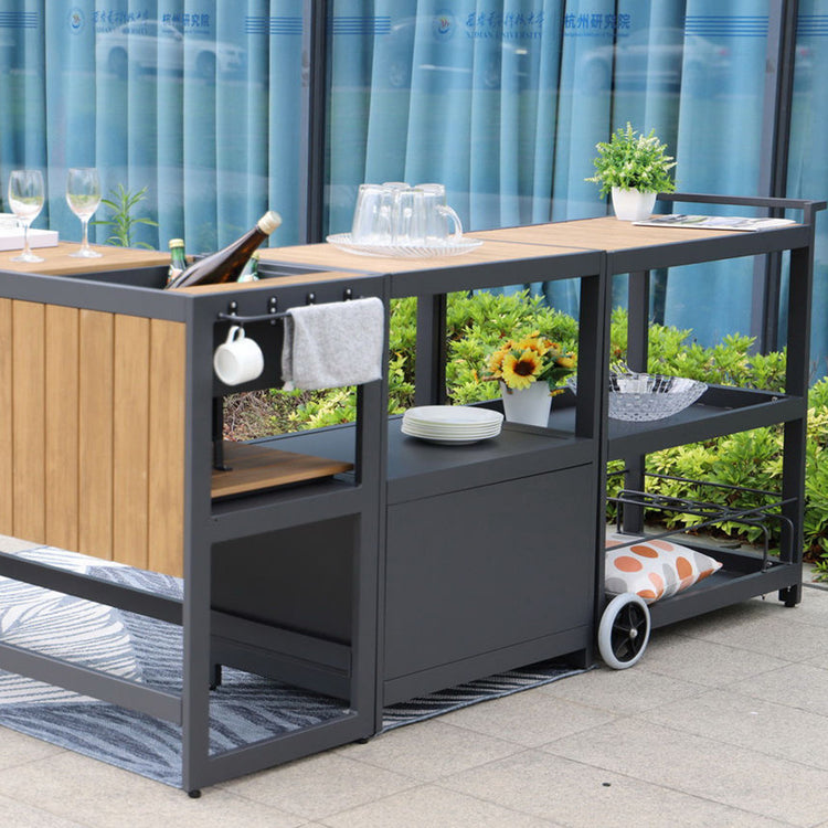Maze Outdoor Kitchen / Bar Unit From Side And Front-Better Bed Company