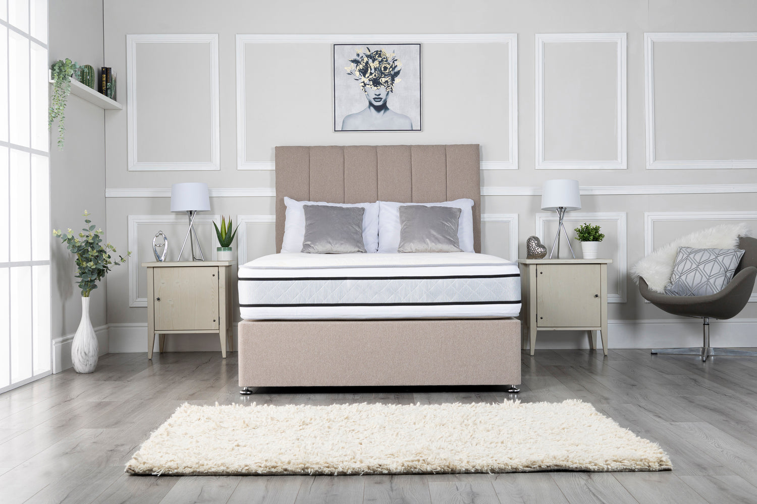 Myer Adams Memory Pocket Silk Divan Bed-Better Bed Company