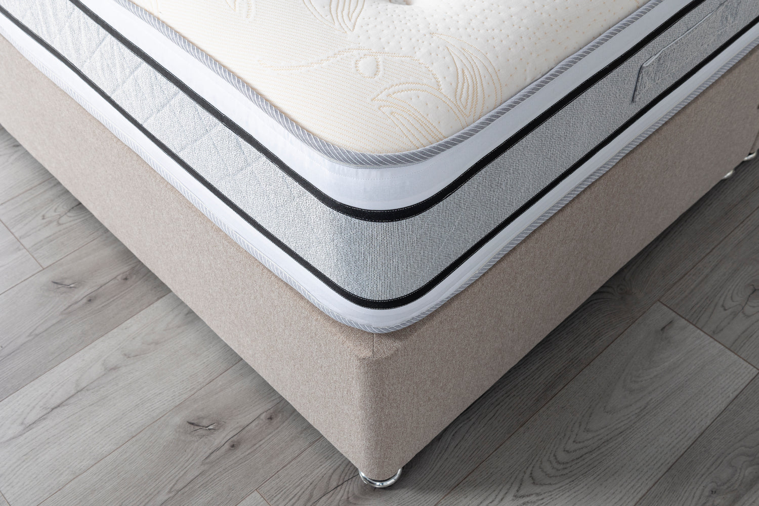 Myer Adams Memory Pocket Silk Divan Bed Base Close Up-Better Bed Company