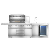 Maze Linear Outdoor Kitchen With Sink And Single Fridge-Better Bed Company