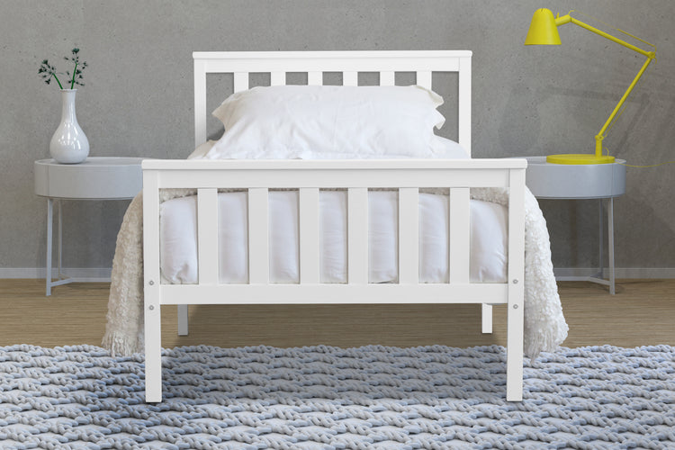 Flintshire Marnel Bed Frame White Single-Better Bed Company