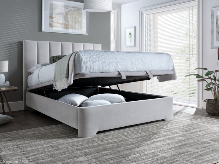 Kaydian Medburn Maskat Clay Ottoman Bed Side Open-Better Bed Company