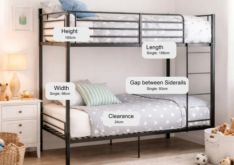 Wholesale Beds No Bolt Split Metal Bunk Bed Dimensions-Better Bed Company