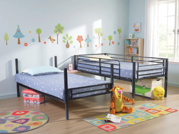 Wholesale Beds No Bolt Split Metal Bunk Bed 2 Single Beds-Better Bed Company