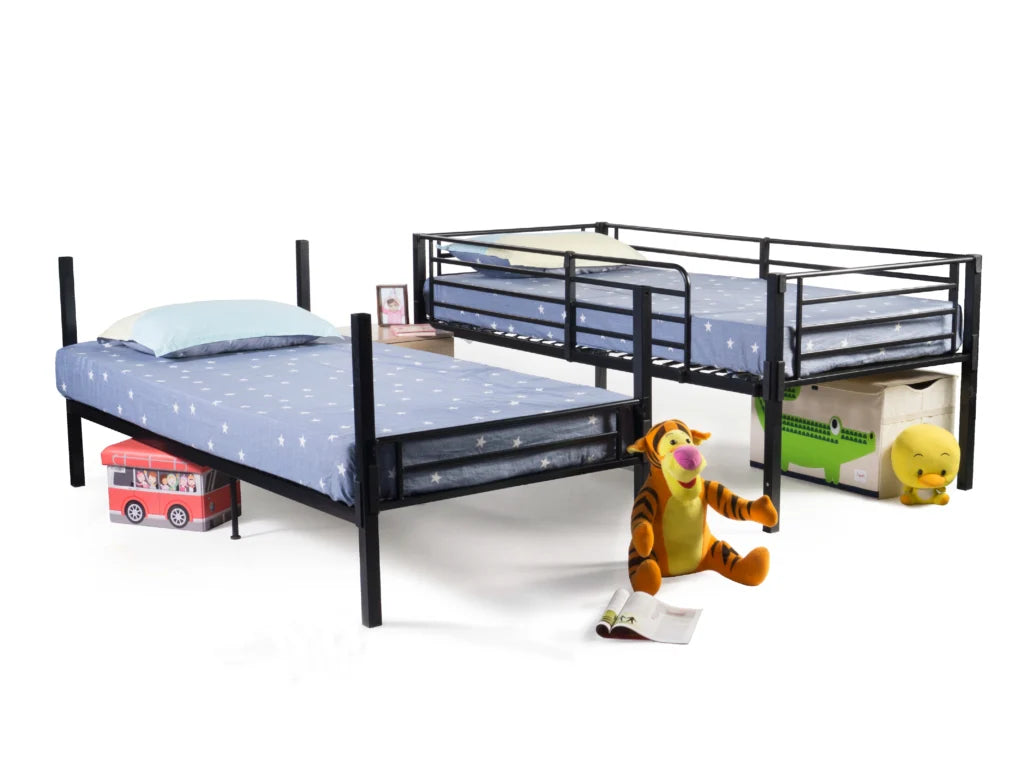 Wholesale Beds No Bolt Split Metal Bunk Bed 2 Single Beds Again-Better Bed Company