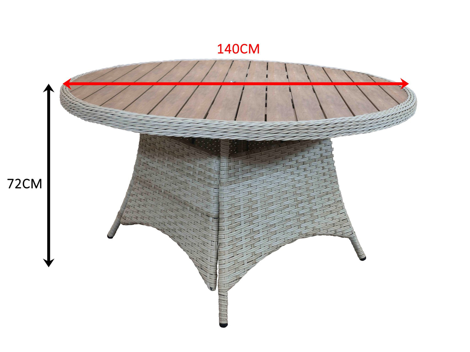 Signature Weave Northwood 6 Seat Dining Table Dimensions-Better Bed Company