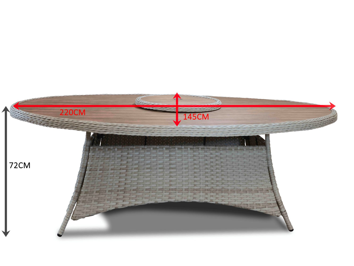 Signature Weave Northwood 8 Seat Oval Dining Table Dimensions-Better Bed Company