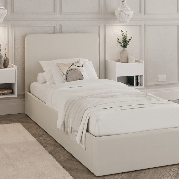 GFW Chiswick Side Lift Ottoman Bed Natural-Better Bed Company