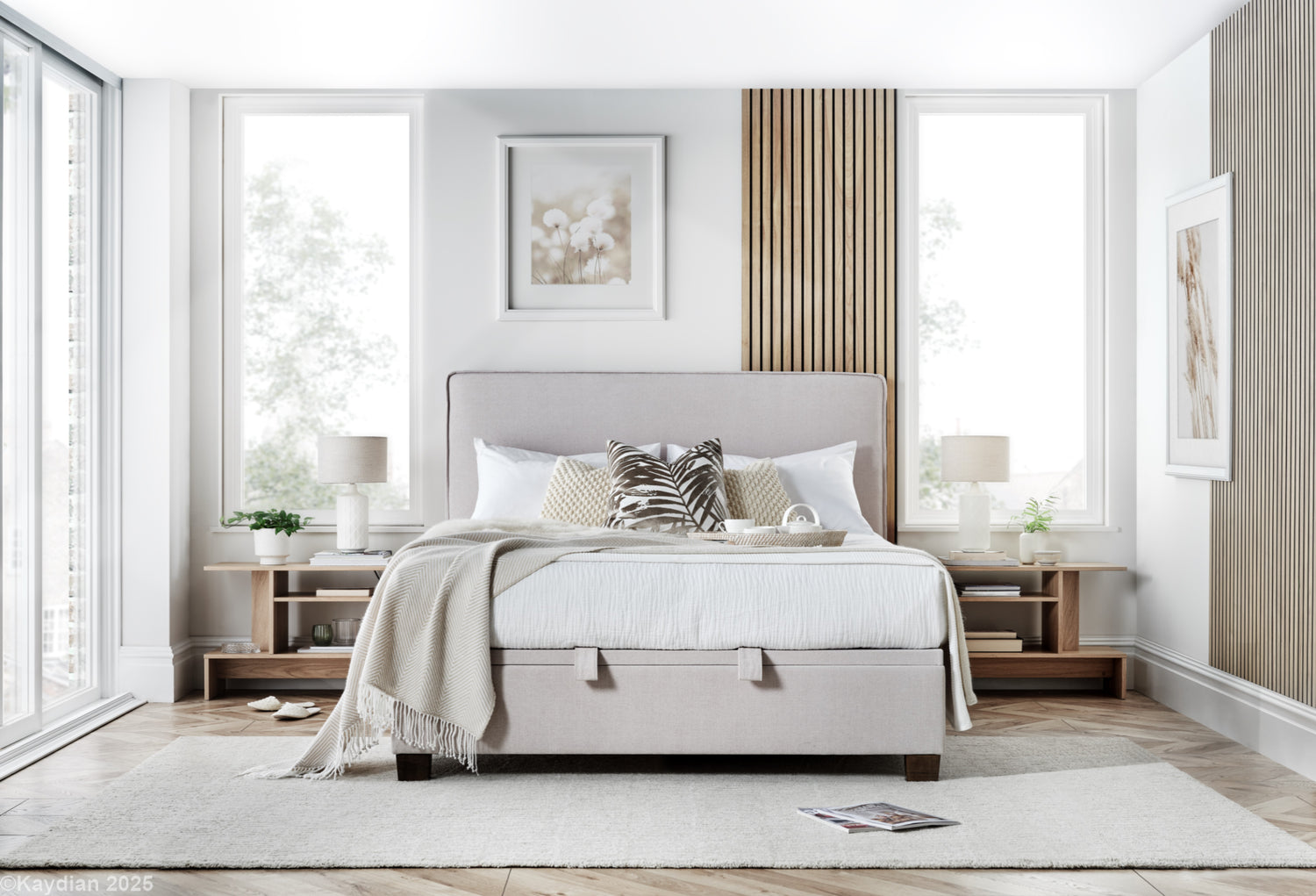 Kaydian Newton Maskat Clay Ottoman Bed-Better Bed Company