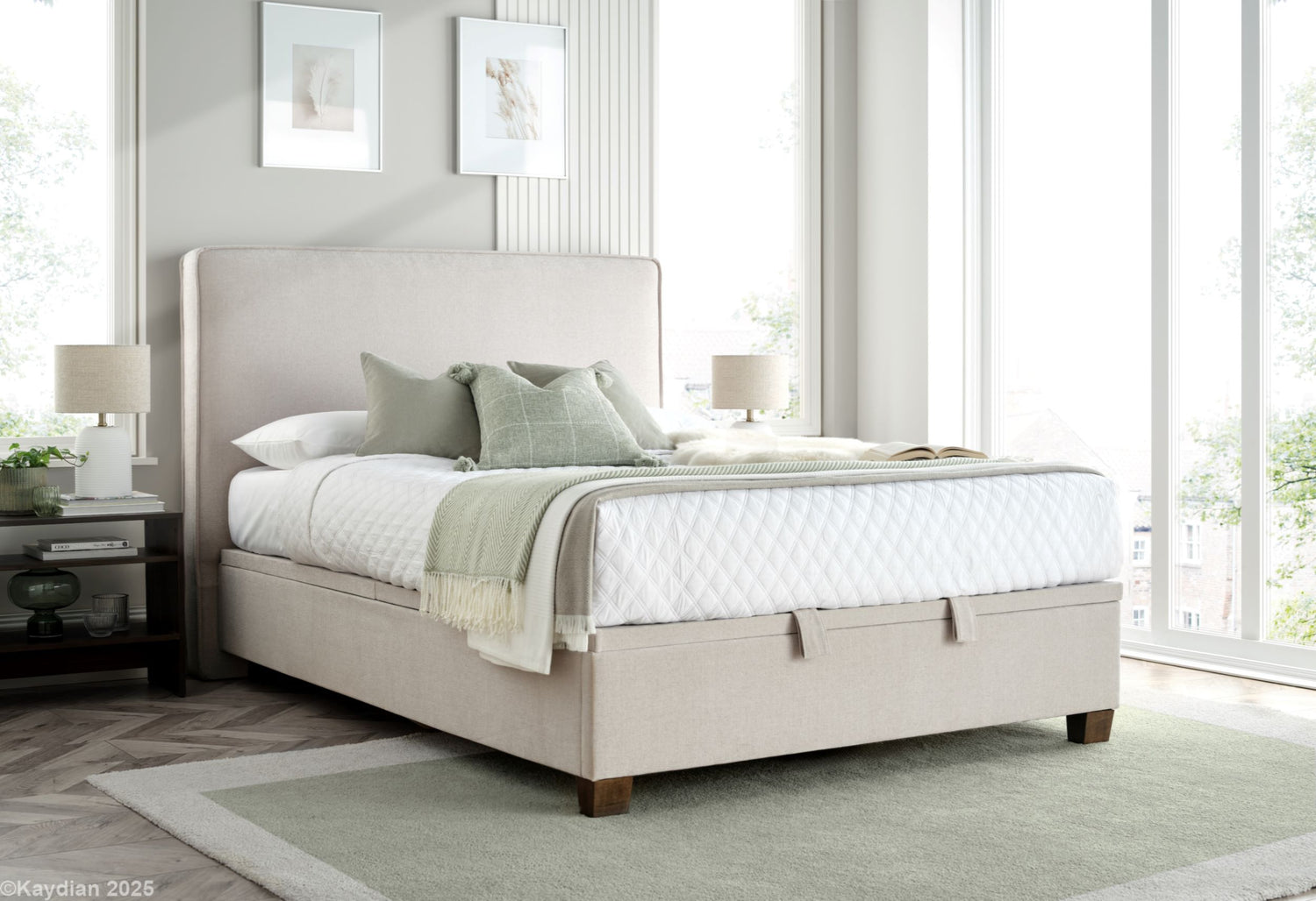 Kaydian Newton Maskat Clay Ottoman Bed Side-Better Bed Company