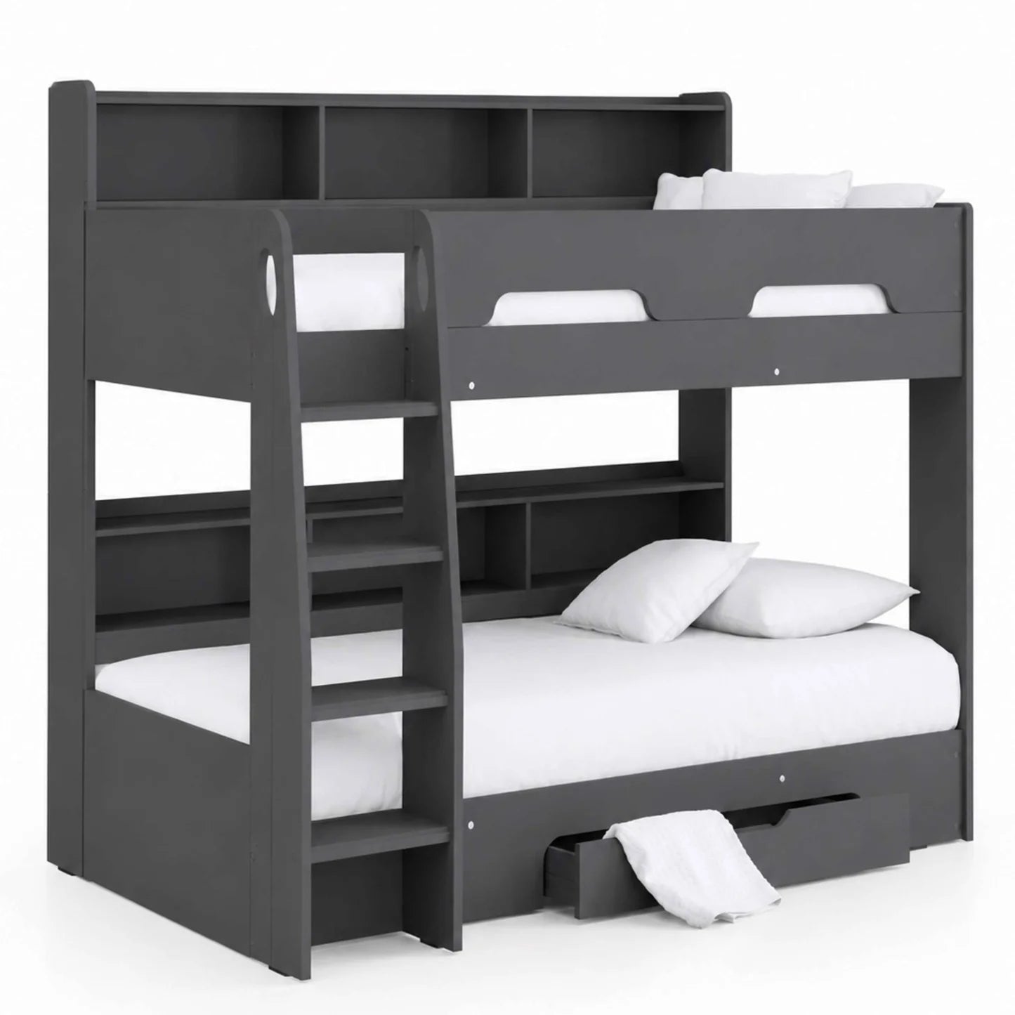 Julian Bowen Orion Bunk Bed Anthracite White Background-Better Bed Company