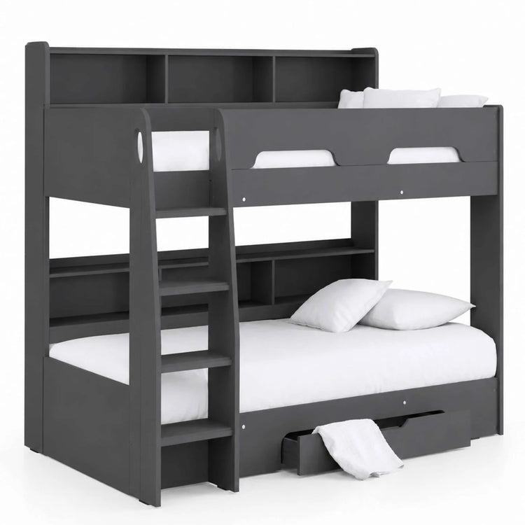 Julian Bowen Orion Bunk Bed Anthracite White Background-Better Bed Company