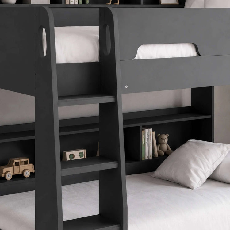 Julian Bowen Orion Bunk Bed Anthracite Steps-Better Bed Company