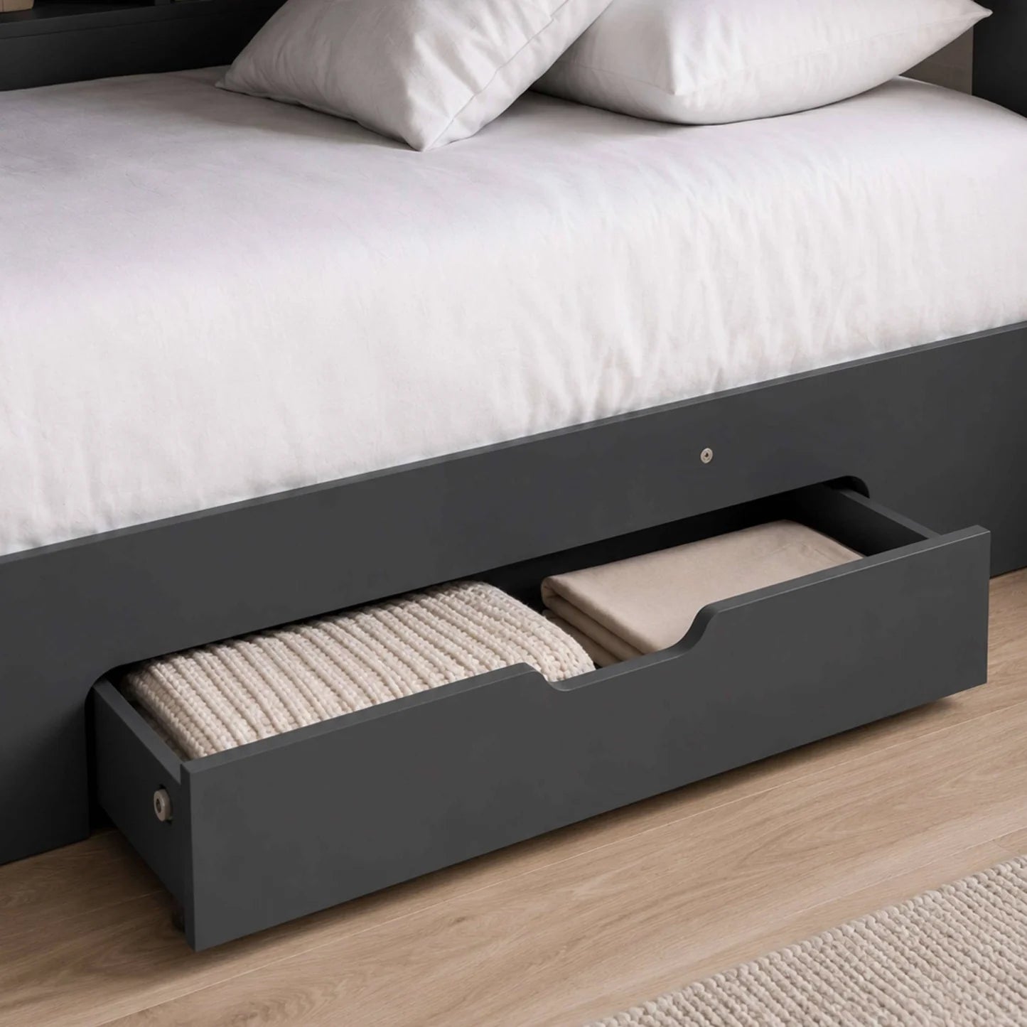 Julian Bowen Orion Bunk Bed Anthracite Drawer-Better Bed Company