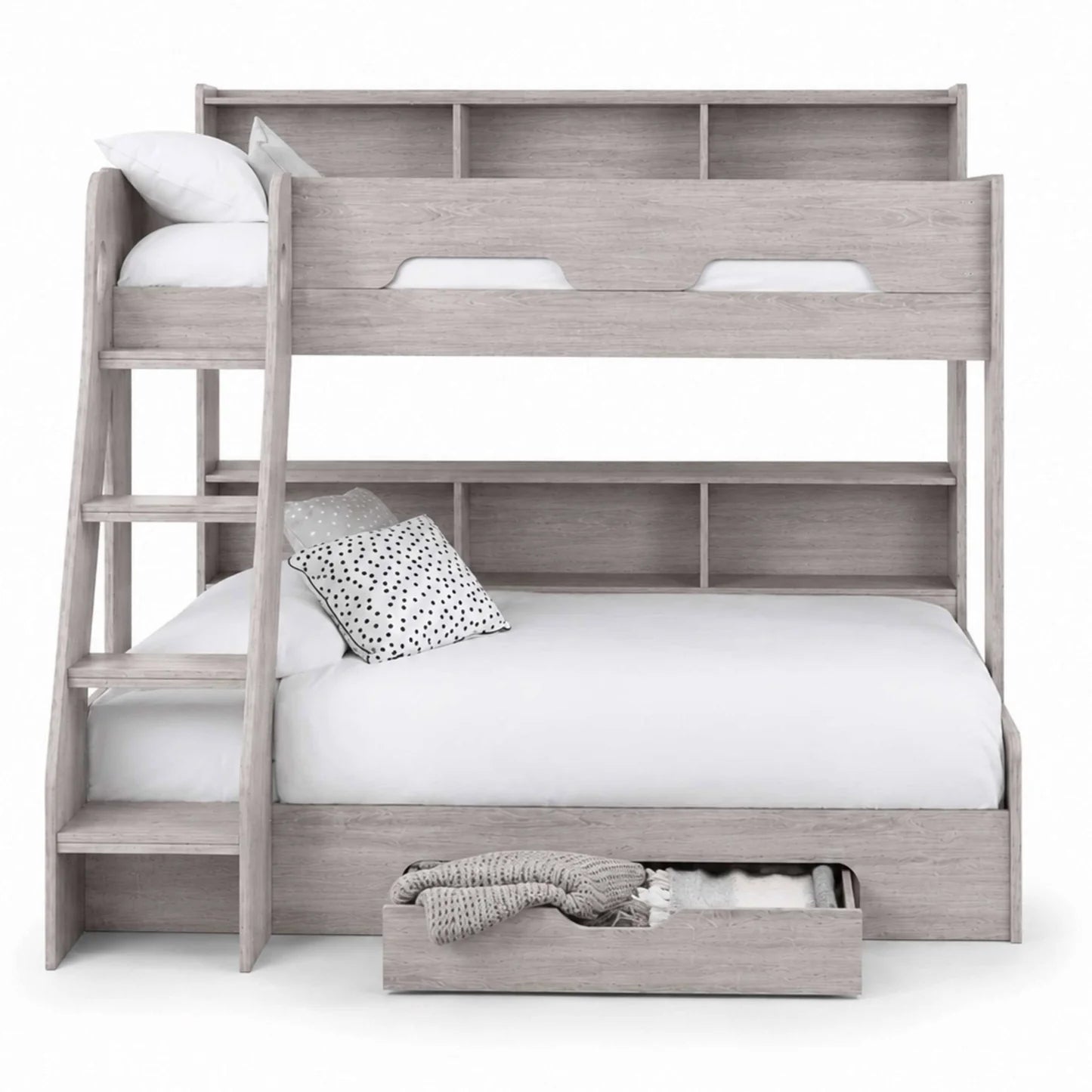 Julian Bowen Orion Triple Bunk Grey Oak From Front-Better Bed Company