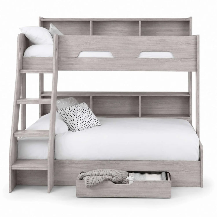 Julian Bowen Orion Triple Bunk Grey Oak From Front-Better Bed Company