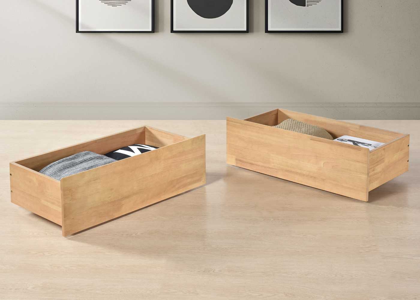 Kelly Wooden Bunk Bed-Drawers-Oak-Better Bed Company