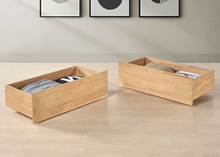 Kelly Wooden Bunk Bed-Drawers-Oak-Better Bed Company