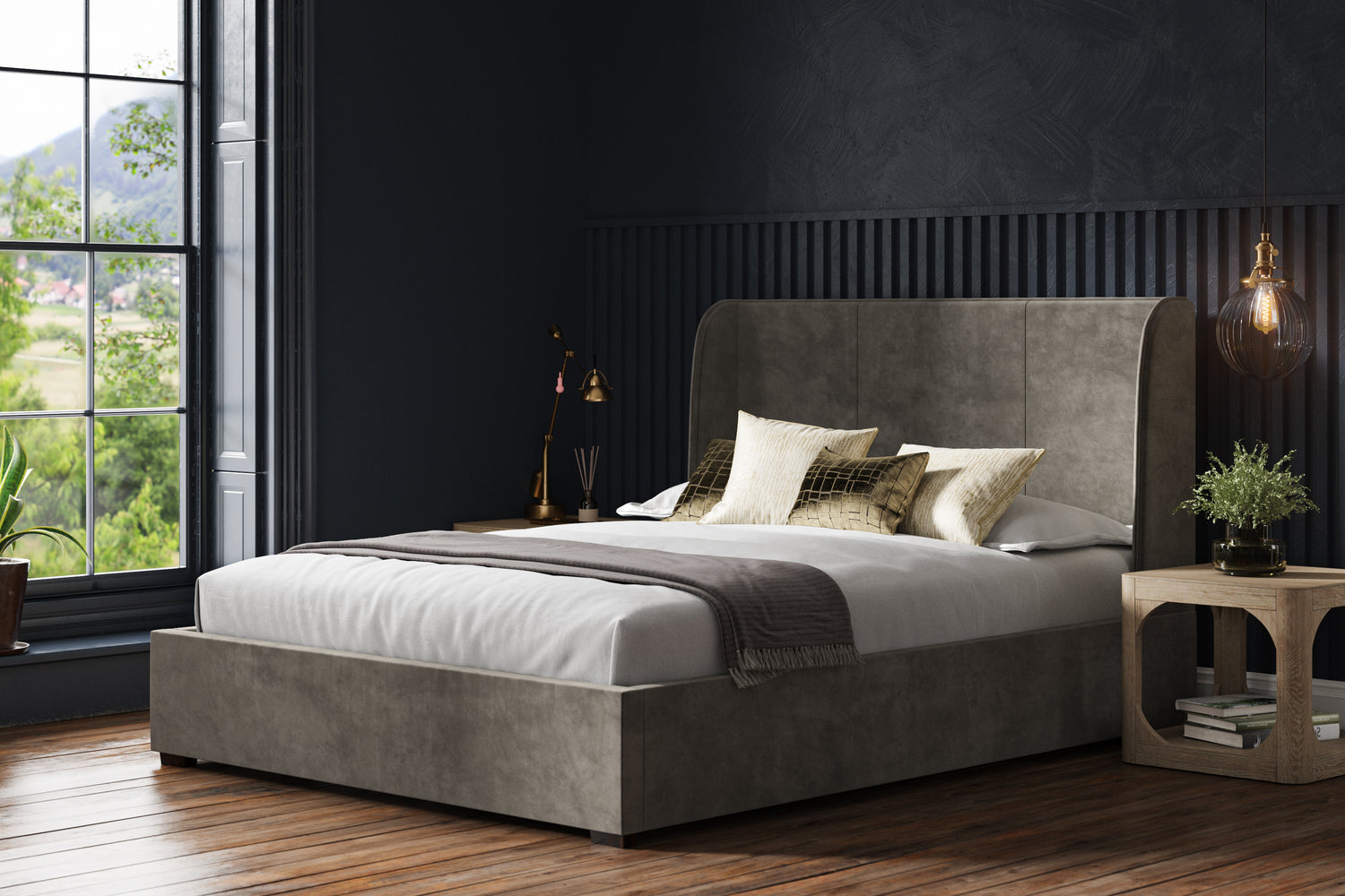 Emporia Beds Oakham Ottoman Bed Mid Grey-Better Bed Company