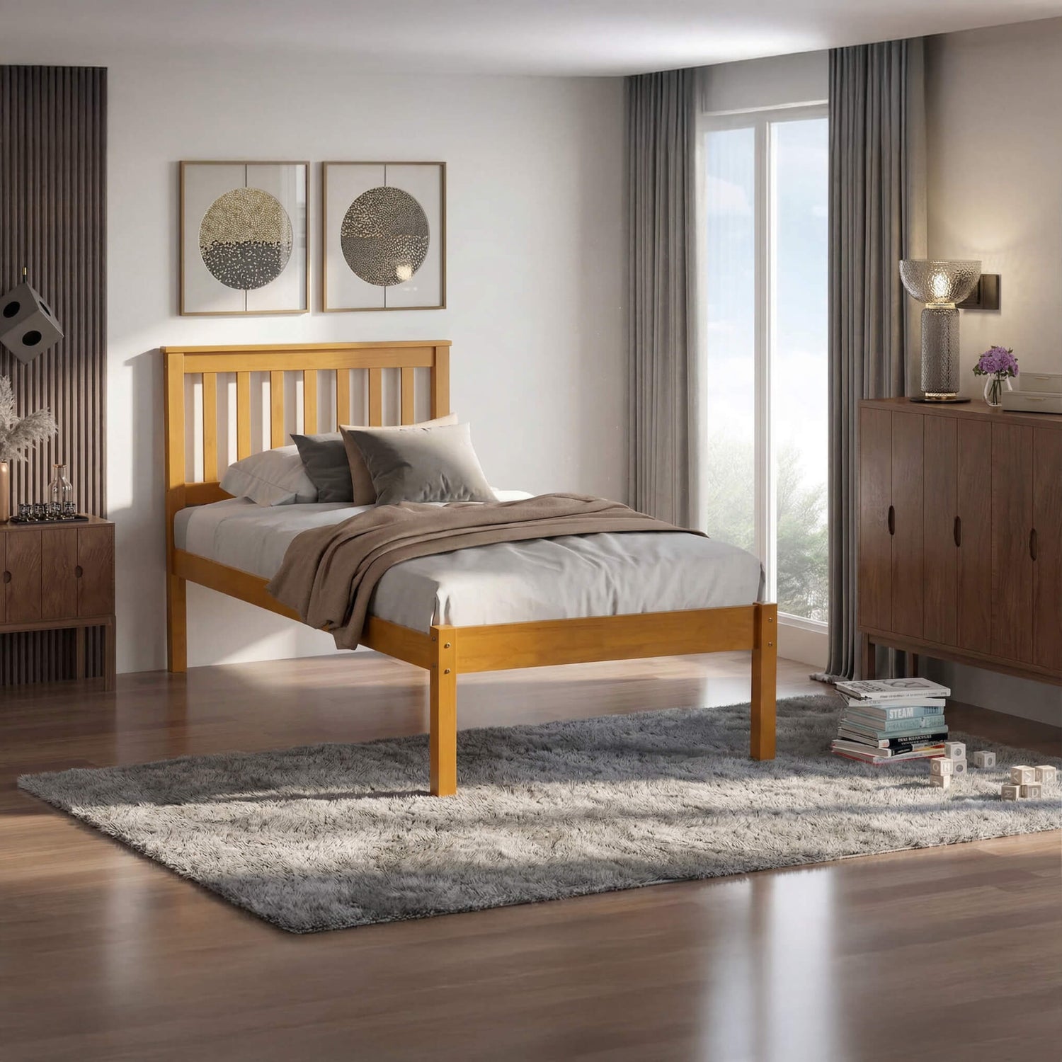 Heartlands Furniture Otto Wooden Bed Frame Pine Single-Better Bed Company