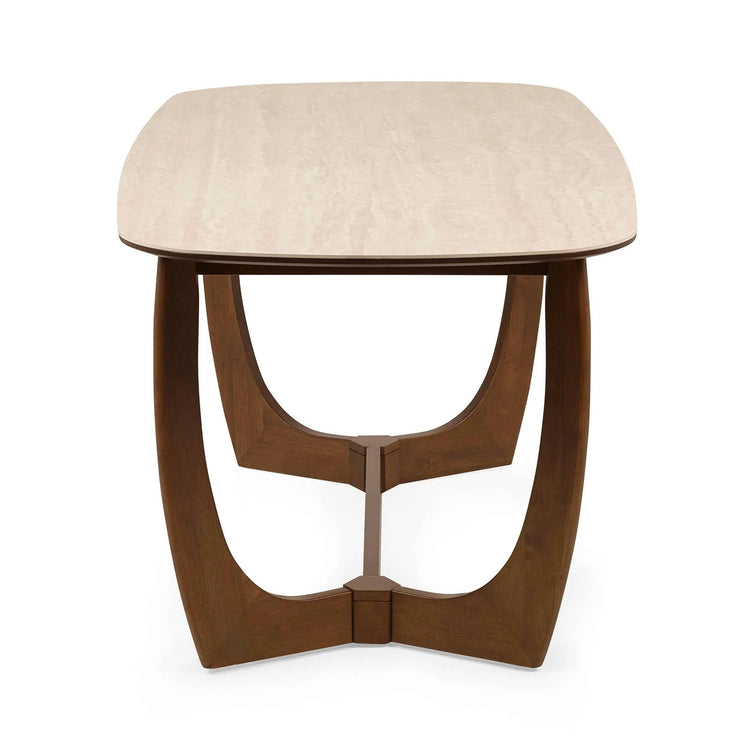 Julian Bowen Portland Rectangular Dining Table From Side-Better Bed Company