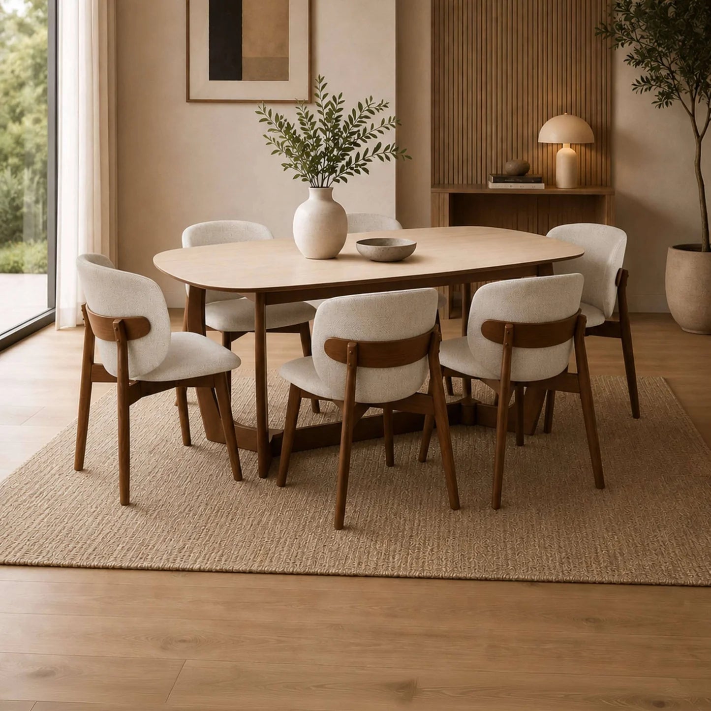 Julian Bowen Portland Rectangular Dining Table With Set Of Chairs-Better Bed Company