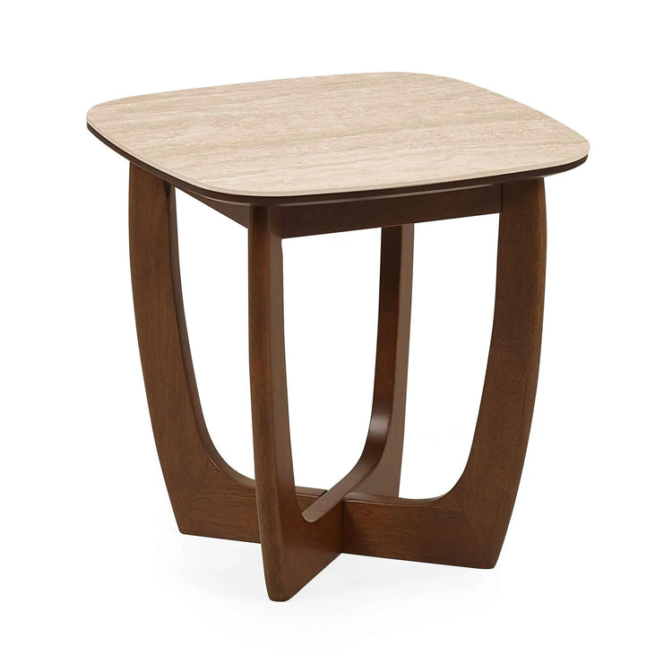Julian Bowen Portland Square Lamp Table From Front-Better Bed Company