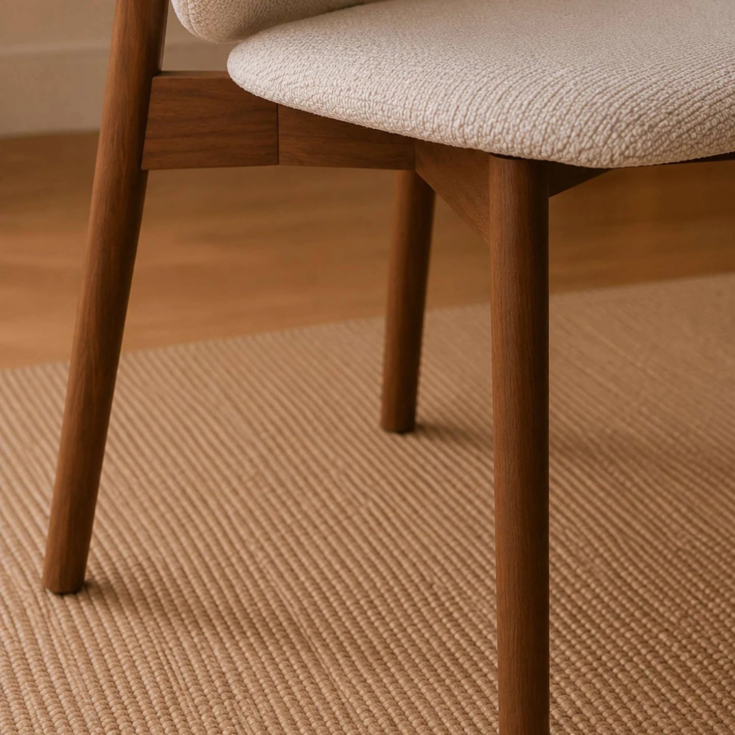 Julian Bowen Portland Upholstered Dining Chair Leg Close Up-Better Bed Company