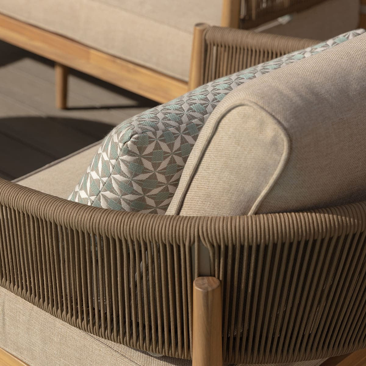 Maze Porto 2 Seat Lounge Set Fabric Close Up-Better Bed Company