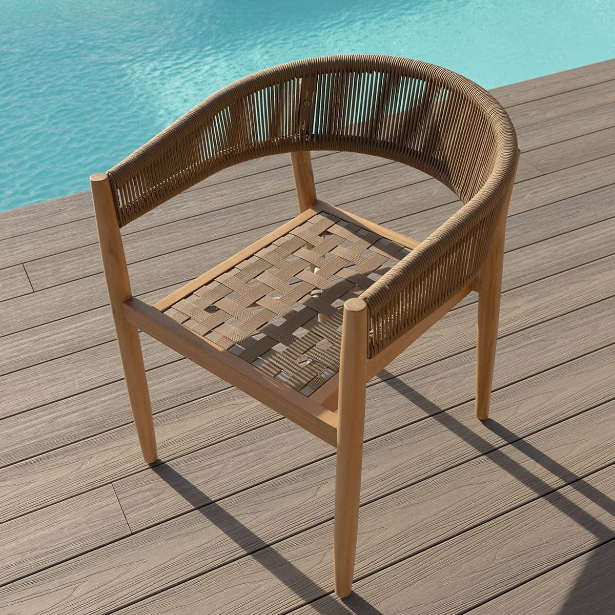 Maze Porto 4 Seat Round Dining Set Seat Bottom-Better Bed Company