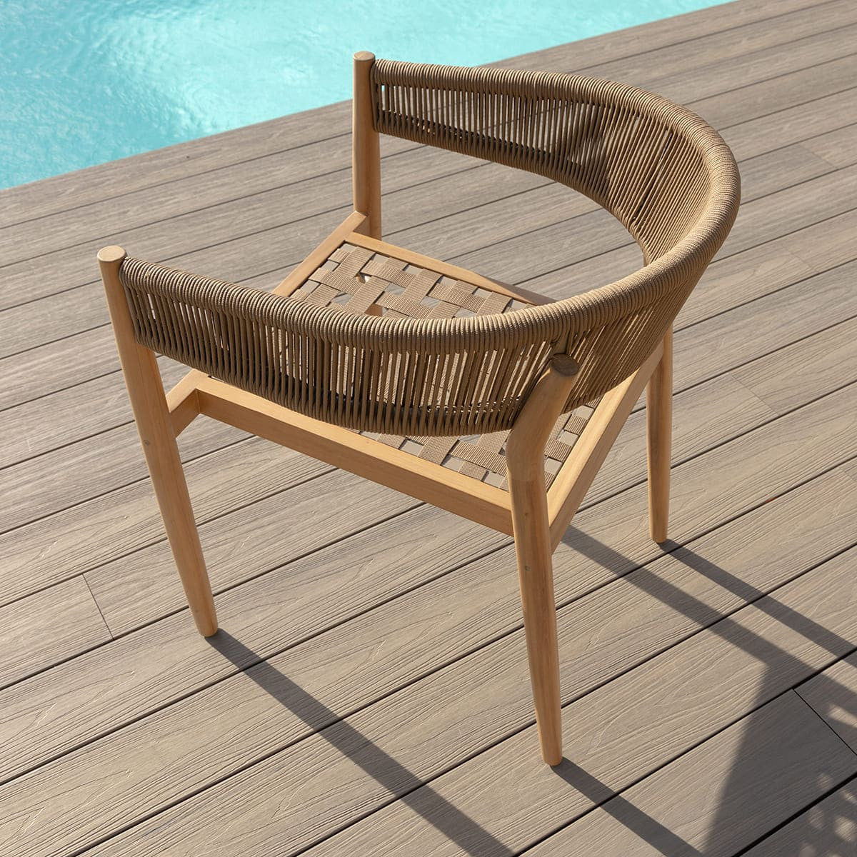 Maze Porto 4 Seat Round Dining Set Chair Close Up-Better Bed Company