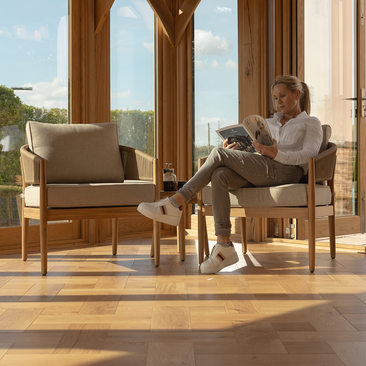 Maze Porto Lounge Set Lifestyle Inside House-Better Bed Company