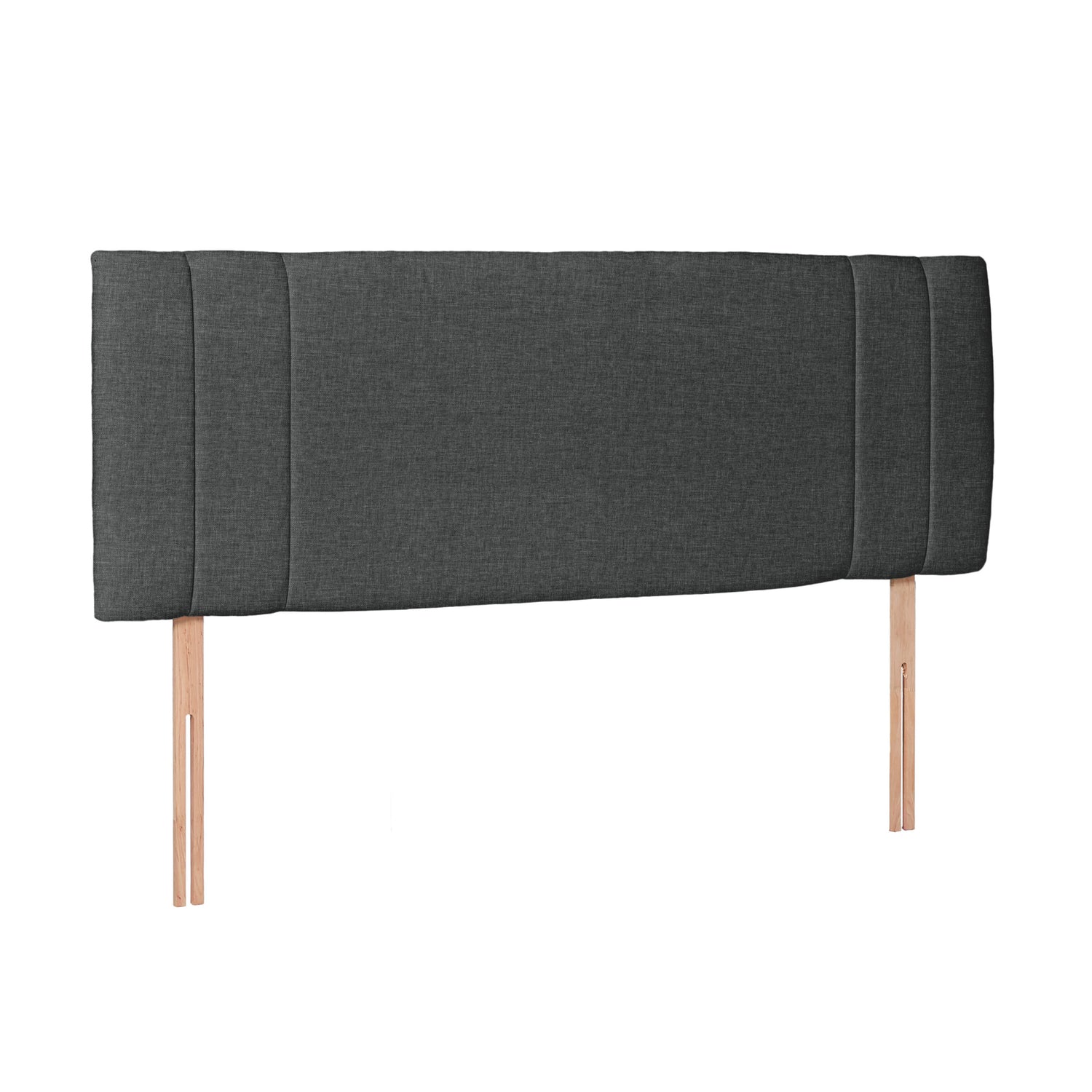 Airsprung Beds Blyth Panelled Headboard-Charcoal-Better Bed Comapny