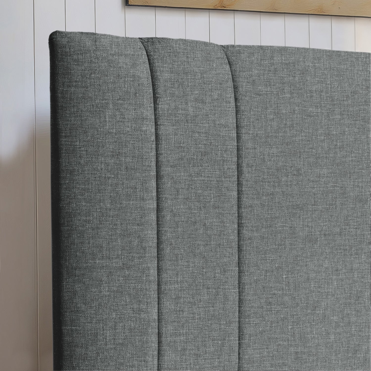 Airsprung Beds Blyth Panelled Headboard-Charcoal-Better Bed Comapny