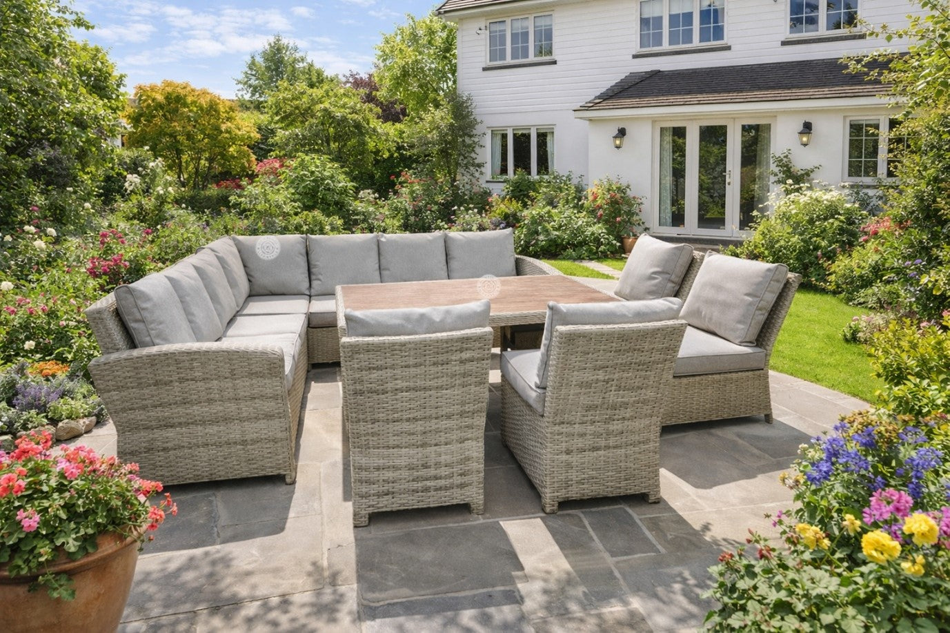 Signature Weave Northwood Rectangular Corner With 3 Dining Chairs-Better Bed Comppany