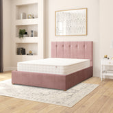 Aspire Hepburn Velvet Ottoman Bed