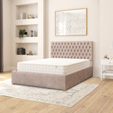 Aspire Monroe Velvet Ottoman Bed