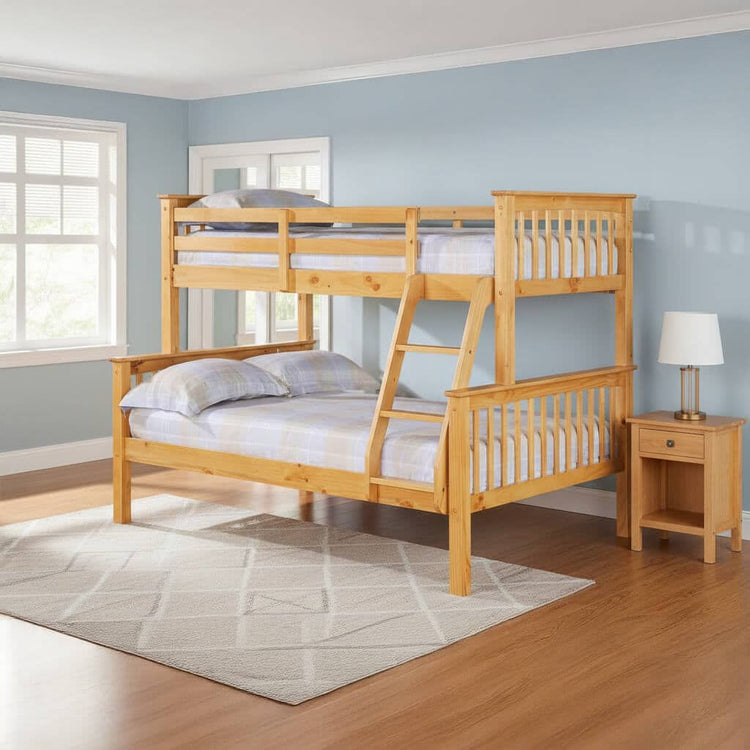 Heartlands Porto Triple Bunk Bed Pine-Better Bed Company
