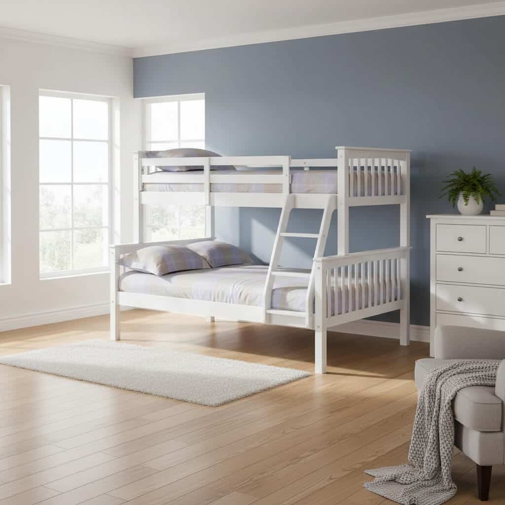 Heartlands Porto Triple Bunk Bed White-Better Bed Company