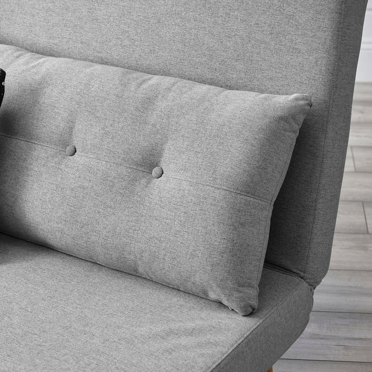 Julian Bowen Rowan Single Sofabed Light Grey Cushion-Better Bed Company